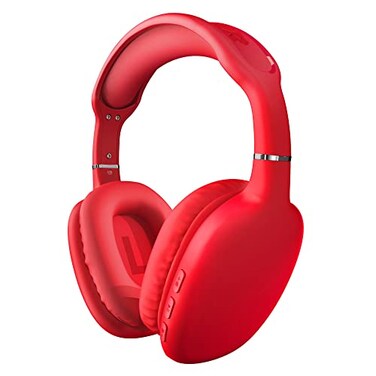 HyperGear OverEar Headphones Wireless Bluetooth Headphones with Noise Isolation Builtin Mic Soft Memory Foam Cups for AllDay Comfort Red