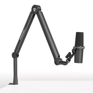 THRONMAX Boom Arm Stand S8 Mic Stand for Game Streaming and BroadcastingSturdy and Universal Mic Arm with 1438 to 58 AdapterAllMetal and Fully Adjustable Mic Arm