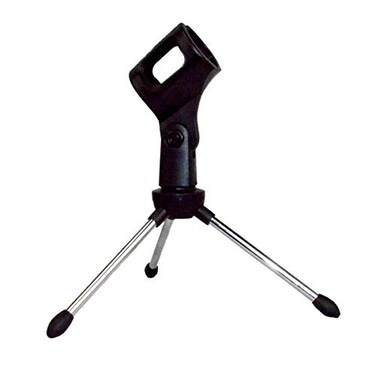 ChromaCast Super Lightweight Collapsible Desktop Microphone Tripod Stand with Mic Clip Desk CCTDMIC