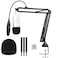WIBOND For Blue Yeti Boom Arm Mic Stand with Reduce Wind Noises Mic Foam Cover Dual Layered Pop Filter and Cable Management Microphone Arm with 38 To 58 Adapter Compatible with Most Microphone