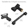 GEEKRIA Geekria for Creators Double Microphone Mounts Connector Rod 38 Male to Mic Boom Arm Port Microphone Thread Adapter Compatible with Mic Stand Microphone Arm Black