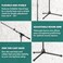 K&M KM Konig Meyer 2108050055 Tripod Microphone Stand wTelescoping Boom Clutch Height Adjustment SoftTouch Lock Folding Leg Design Zinc DieCast Base German Made Black