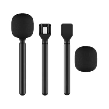 PDEEY Magnetic Mic Holder Handheld Stand for DJI Mic 2 Hollyland LARK M2 M1 MAX C1 Wireless Microphone Interview Go Stick and Foam Cover Pop Filter