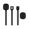PDEEY Magnetic Mic Holder Handheld Stand for DJI Mic 2 Hollyland LARK M2 M1 MAX C1 Wireless Microphone Interview Go Stick and Foam Cover Pop Filter