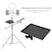 Zunate Microphone Stand ClampOn Utility Shelf Metal Sound Card Tray 551x787 Inch Adjustable Angle Laptop Notebook Rack Holder for Live Streaming Music Studio Stage