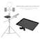 Zunate Microphone Stand ClampOn Utility Shelf Metal Sound Card Tray 551x787 Inch Adjustable Angle Laptop Notebook Rack Holder for Live Streaming Music Studio Stage