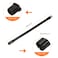 PATIKIL 30cm12 Universal Gooseneck M10 Fine Thread Metal Bendable Hose Flexible Arm Gooseneck Tube Extension for Multifunction DIY Black