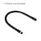 PATIKIL 30cm12 Universal Gooseneck M10 Fine Thread Metal Bendable Hose Flexible Arm Gooseneck Tube Extension for Multifunction DIY Black