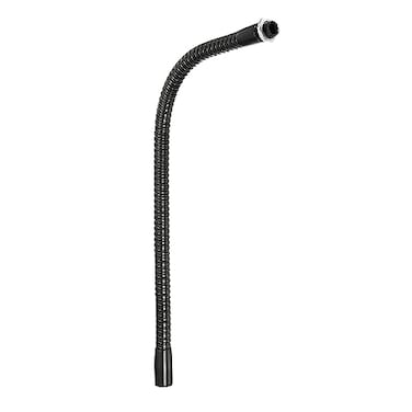 PATIKIL 30cm12 Universal Gooseneck M10 Fine Thread Metal Bendable Hose Flexible Arm Gooseneck Tube Extension for Multifunction DIY Black