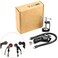 QWORK Gooseneck Microphone Stand 13 Inch ClampOn Desktop Mic Stand with 360 Flexible Arm HeavyDuty Desk Mount 38 to 58 Adapter Mic Clip for Podcasting Streaming Podium