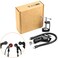 QWORK Gooseneck Microphone Stand 13 Inch ClampOn Desktop Mic Stand with 360 Flexible Arm HeavyDuty Desk Mount 38 to 58 Adapter Mic Clip for Podcasting Streaming Podium