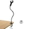 QWORK Gooseneck Microphone Stand 13 Inch ClampOn Desktop Mic Stand with 360 Flexible Arm HeavyDuty Desk Mount 38 to 58 Adapter Mic Clip for Podcasting Streaming Podium