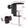 RTNLIT Universal C Shape Table Mount Clamp for Microphone Suspension Boom Scissor Arm Stand Holder with Adjustable Positioning Screw Fits up to 17745cm Desktop ThicknessBlack