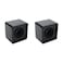 Tsnamay 2Pcs Square Cube Microphone StandABS Interview Microphone Logo Mic Microphone Flag Station LogoBlack