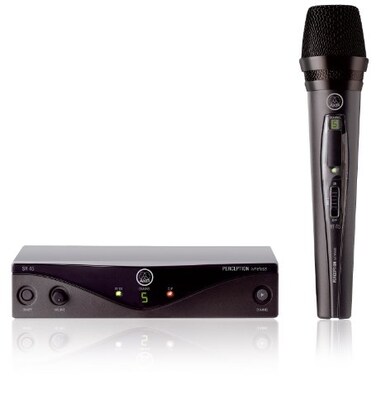 AKG Pro Audio Perception Wireless Microphone System with SR45 Stationary Receiver and PT45 Pocket Transmitter Vocal Set 3251H00010