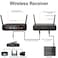 Depusheng DX4 Wireless Microphone Professional 4 Channels Karaoke Handheld System for Home Karaoke Meeting Party Church DJ Wedding Home KTV Set