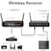 Depusheng DX4 Wireless Microphone Professional 4 Channels Karaoke Handheld System for Home Karaoke Meeting Party Church DJ Wedding Home KTV Set
