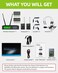 Kimyah Wireless Lavalier and Headset Microphone SystemDual UHF Cordless Bodypack Mics 2 Lavalier and 2 Headset Microphones 328ft RangeIdeal for Church and Teaching LectureKY6208