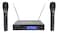 Rockville RWM1203VH Dual Wireless Handheld Microphone System 2 Mics VHF Long Range Clear Sound Digital Display for Karaoke Stage Church Live Events
