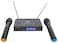 Rockville RWM1203VH Dual Wireless Handheld Microphone System 2 Mics VHF Long Range Clear Sound Digital Display for Karaoke Stage Church Live Events