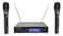 Rockville RWM1203VH Dual Wireless Handheld Microphone System 2 Mics VHF Long Range Clear Sound Digital Display for Karaoke Stage Church Live Events
