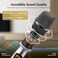 TONOR Wireless Microphones System 4x5 Channel UHF Wireless Mic 4 Handheld Adjustable Frequency Metal Cordless Dynamic Mic Multiset Operation 90 m Ideal for Karaoke Singing Wedding Church Silver