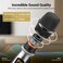 TONOR Wireless Microphones System 4x5 Channel UHF Wireless Mic 4 Handheld Adjustable Frequency Metal Cordless Dynamic Mic Multiset Operation 90 m Ideal for Karaoke Singing Wedding Church Silver