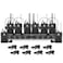 D Debra Audio AU800 Pro UHF 8 Channel Wireless Microphone System with Cordless Handheld Lavalier Headset Mics Metal Receiver Ideal for Karaoke Church Party 8 Bodypack