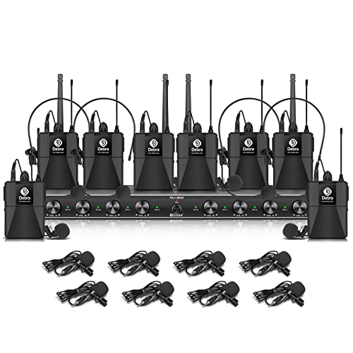 ddebraaudio Ddebraaudio AU800 Pro Uhf 8 Channel Wireless Microphone System uhf