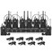 D Debra Audio AU800 Pro UHF 8 Channel Wireless Microphone System with Cordless Handheld Lavalier Headset Mics Metal Receiver Ideal for Karaoke Church Party 8 Bodypack