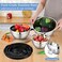 LIANYU Mixing Bowls with Lids Set of 3 Large Small Stainless Steel Nesting Metal Bowls for Kitchen Storage Dishwasher Safe Size 15QT 3QT 46QT Black