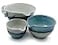 Modern Artisans American Made Stoneware Pottery Batter Bowls 3Piece Nesting Set French Blue Glaze