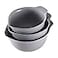KitchenAid Universal Nesting Plastic Mixing Bowls Set Of 3 25 quart 35 quart 45 quart Non Slip Base with Easy Pour Spout to Reduce Mess Dishwasher Safe Gray