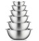 JoyJolt Stainless Steel Mixing Bowl Set 6 Piece Nesting Bowls 5qt to 05qt Ideal for Kitchen Cooking Baking and Storage