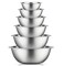 JoyJolt Stainless Steel Mixing Bowl Set 6 Piece Nesting Bowls 5qt to 05qt Ideal for Kitchen Cooking Baking and Storage