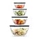 JoyJolt Kitchen Mixing Bowls 8pc Glass with Lids Set Neat Nesting Large Bowl Batter Cooking Storage and Big Salad BPAFree Black