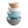 Nordic Ware Prep and Serve Mixing Bowls Set 8Piece EarthTones