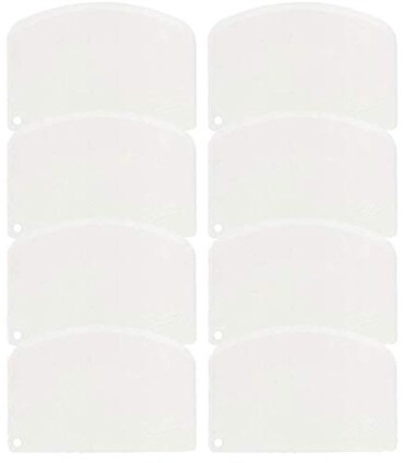 Ateco Bowl Scraper Set of 8 Polypropylene White 525 Inches