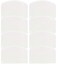 Ateco Bowl Scraper Set of 8 Polypropylene White 525 Inches
