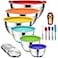 Rottay Mixing Bowls with Airtight Lids 20PCS Stainless Steel Mixing Bowl Set Nesting Bowls with 3 Grater Attachments NonSlip Bottoms Size7 4 3 2 15 1QT Bowls for BakingPrepping