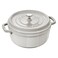 STAUB Staub Cast Iron 7qt Round Cocotte White Truffle