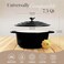 nuovva Cast Iron Dutch Oven with LidNonStick Ovenproof Enamelled Casserole Pot Sturdy Dutch Oven Cookware Black 73 Quart 30cm by Nuovva