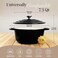 nuovva Cast Iron Dutch Oven with LidNonStick Ovenproof Enamelled Casserole Pot Sturdy Dutch Oven Cookware Black 73 Quart 30cm by Nuovva