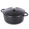 nuovva Cast Iron Dutch Oven with LidNonStick Ovenproof Enamelled Casserole Pot Sturdy Dutch Oven Cookware Black 73 Quart 30cm by Nuovva