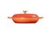 Le Creuset Enameled Cast Iron Signature Braiser 35 qt Flamme Doree with Crucible Knob