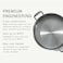 Made In Cookware 6 Quart Stainless Steel Rondeau Pot wLid 5 Ply Stainless Clad Professional Cookware Crafted in Italy Induction Compatible