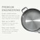 Made In Cookware 6 Quart Stainless Steel Rondeau Pot wLid 5 Ply Stainless Clad Professional Cookware Crafted in Italy Induction Compatible
