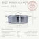 Made In Cookware 6 Quart Stainless Steel Rondeau Pot wLid 5 Ply Stainless Clad Professional Cookware Crafted in Italy Induction Compatible