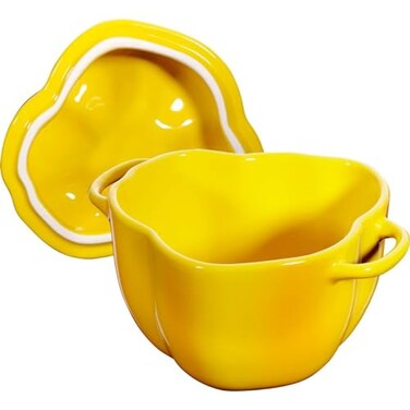 STAUB Zwilling Ceramic by Paprika Cocotte Yellow Ceramic Height 107 cm x Width 151 cm Volume 047 L