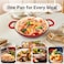 UFEH Enameled Cast Iron Dutch Oven 38 Quart Dutch Oven Pot with Lid Non Stick Cast Iron Pot Round Oven Safe up to 500F Use for Marinate Cook Bake and Serve Gradient Red
